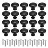 KLYNGTSK Pack of 12 Black Drawer Knobs, Furniture Knobs, Round