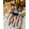 Aurellie Sheer Girls Tights White with patterns Holy Communion Special