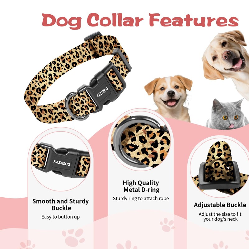 Kazazoo Dog Collar Cute and Soft Nylon Puppy Collar for