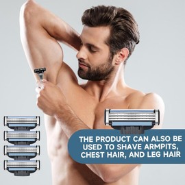 Replacement Blades for Men's Wet Razor, 16 Pieces Mach 3 Razor Blades, High-Quality Razor Blades for Safety Razor, Precise and Gentle for Beard and Body Hair, Ideal for Daily Shaving, Durable