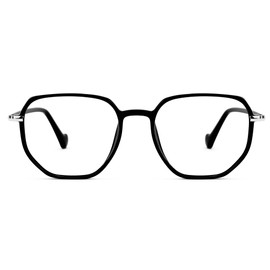 Zeelool Blue Light Blocking Glasses, Geometric Glasses Frame for Women Eyeglasses with Clear Lenses Anti Eyestrain & UV from Computer/TV/Phone ZJGP438242-01B