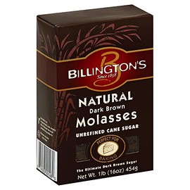 Billington's Natural Dark Brown Molasses Sugar, 1 LB 1 Pound (Pack of 10)
