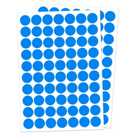 Ouzoustate 1" Blue Dot Stickers 1050 PCS Round Circle Stickers Colored Coding Labels