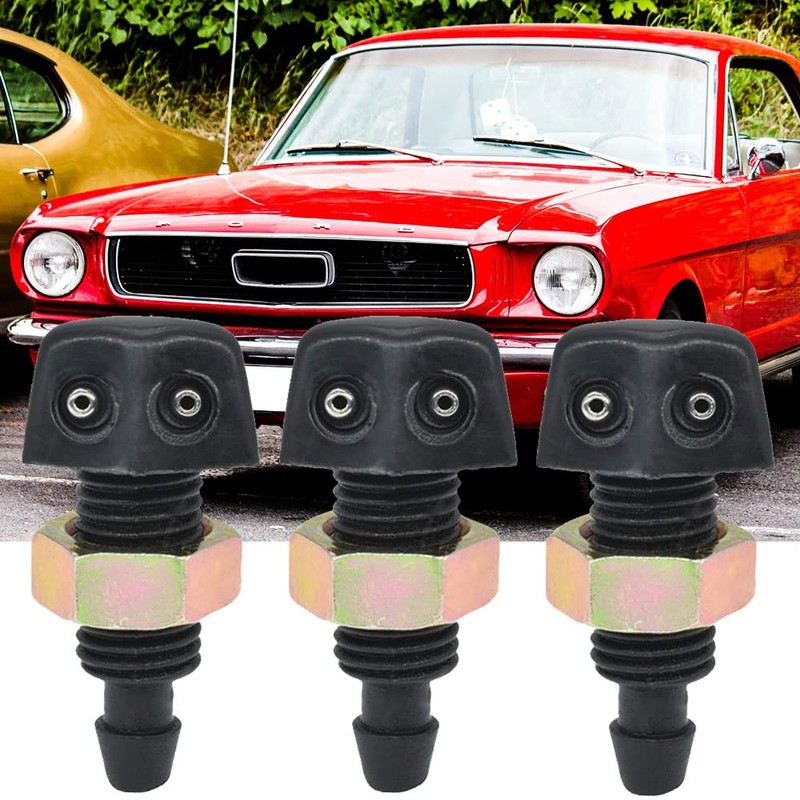 2 Pieces Car Windscreen Washer Wiper Nozzle Universal Front Windscreen
