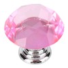 10Pcs Crystal Cabinet Knobs,30mm/1.18inch Pink Diamond Decorative Pulls Handles Diamond