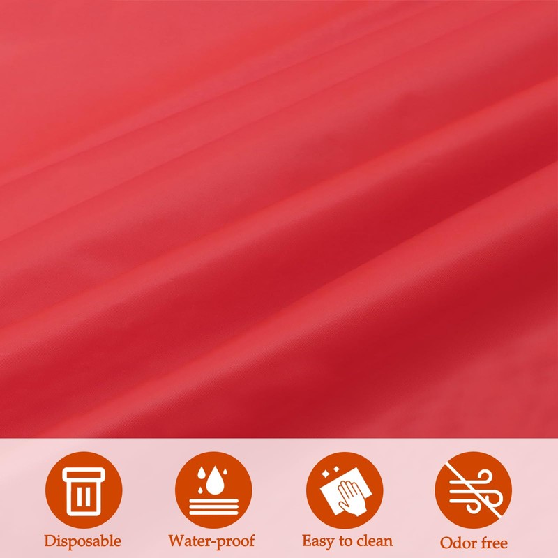 XHDA 6 Pack Red Party Table Cloth 54" x 108",