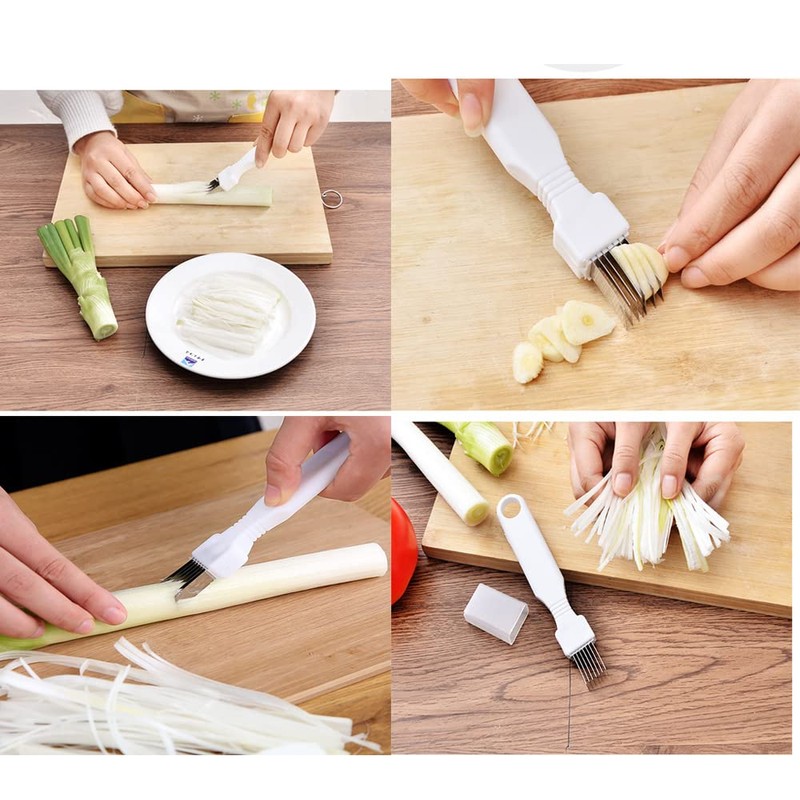 SEIWEI Vegetable Cutter, Stainless Steel Vegetable Cutter, Onion Cutter, Garlic