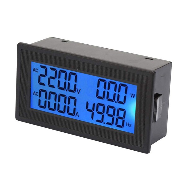 AC Digital Ampere Meter Voltmeter, 0-20A 60-500V LCD Multifunction Active