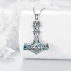 AXOMY Thors Hammer Necklace 925 Sterling Silver Mjolnir Pendant Necklace