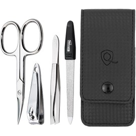 marQus Manicure Set 4-Piece Travel Set with File from Solingen Nail Care Set Nail Scissors Set and Nail Set