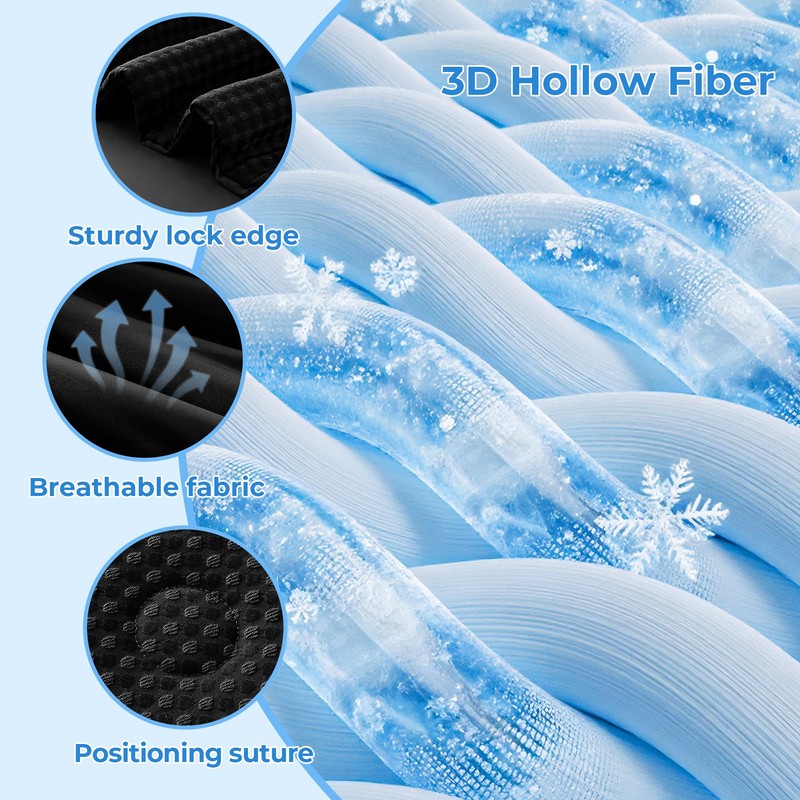 bedsmile Waffle Weave Cooling Comforter King Size, Q-Max 0.45 Reversible