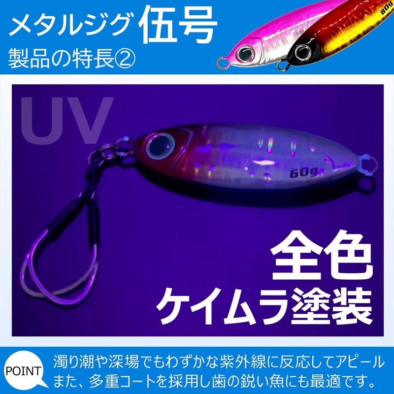 Allgu Metal Jig No. 5 Gogou 1.4 oz (40 g)