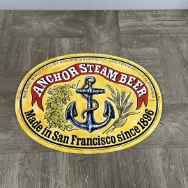 Anchor Brewing Company NEW Anchor Steam Beer Anchor Brewing Company Oval Metal Tin Sign Old Stock SF