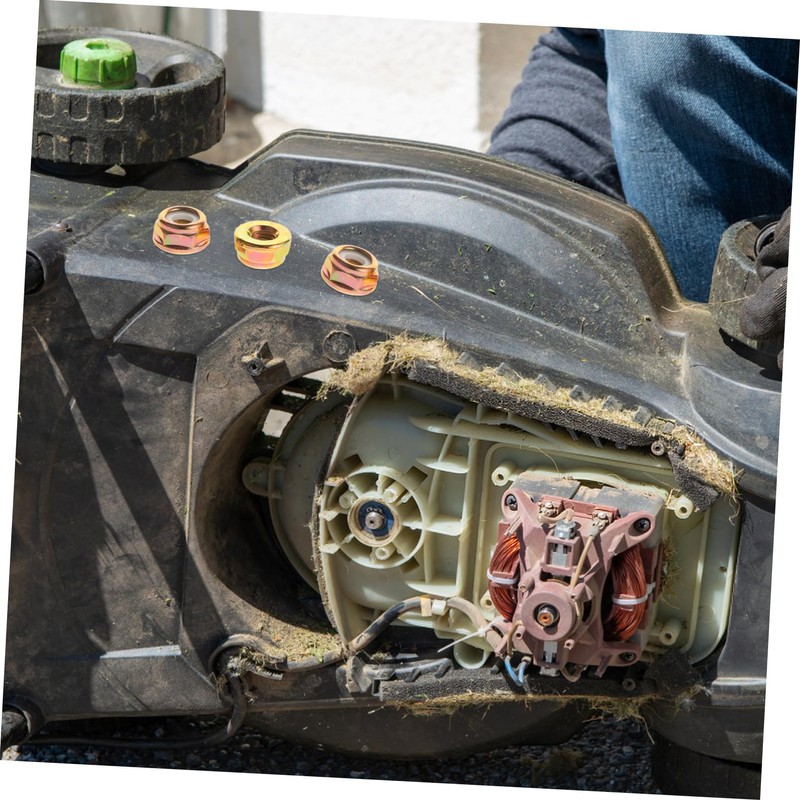 CAXUSD 3sets 10pcs Lawn Mower Blade Nut Durable Grass Trimmer