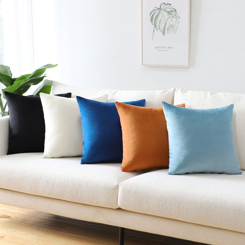 Artscope Luxury Velvet Pillow Covers Super Soft Decorative Square Throw