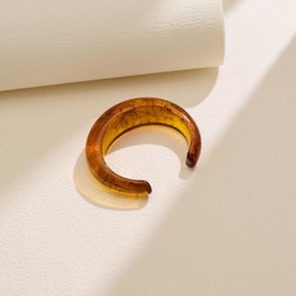 HUAYUNFANG Acrylic Resin Bangle Bracelet for Women Tortoiseshell Chunky Resin Cuff bracelet Boho Acetate Mottled Plate Cuff Bangle Statement Jewelry