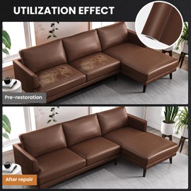 ZERNBER Leather Repair Kit for Furniture,79X16in Leather Repair Kit Car Interior,Self Adhesive Largeleather Patches for Furniture with Scissors,for Sofas, Furniture, Car Seats, Office Chair