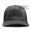 Military Imagine USA Flag hat Charcoal / Black, Black Flag