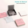 Sticky Note Stencil,Sticky Note Hold/er with Stencil,Sticky No/te Line Stenc/il