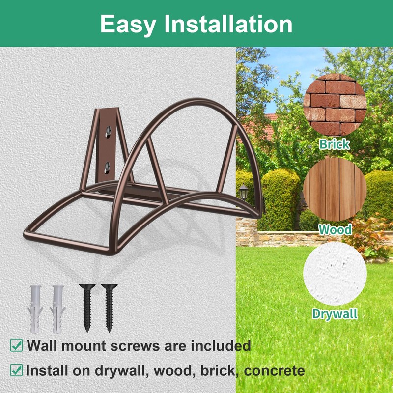 TomCare Garden Hose Holder Heavy Duty Water Hose Holder Wall