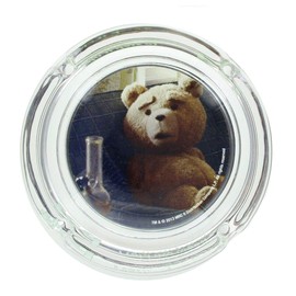 Ted "I Told My weed Guy To Step It Up" Clear Glass Ashtray