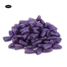 100PCS Pet Dog Soft PVC Nail Cover Paw Claw Cap Wrap Grooming Accessory (Crystal Violet L)