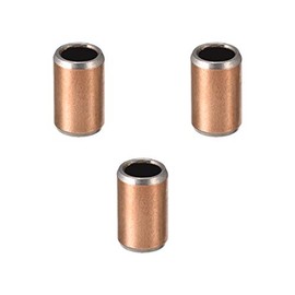 sourcing map Sleeve Bearing 4mm Bore x 6mm OD x 10mm Length Plain Bearings Wrapped Oilless Bushings 3pcs