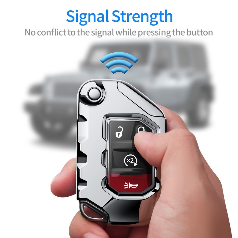 Tukellen for Jeep Key Fob Cover Premium Soft Full Protection
