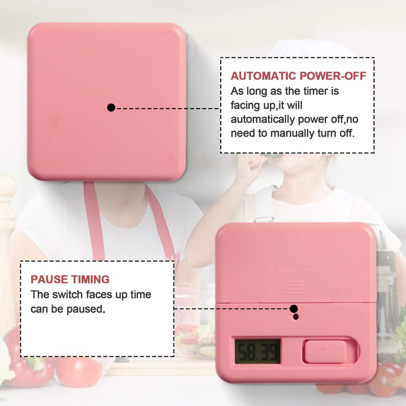 Weewooday Cube Timer, Gravity Sensor Flip Timer for ADHD Productivity,