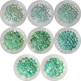 Nail Ssen Nail Art Nail Stone Parts MC Stone Round Green Opal / 네일쎈 네일아트 네일스톤파츠 MC스톤 원형 그린 오팔