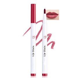 Lip Liner Stain Marker Pen-1Pcs Red Liquid Lip Stain Tint,Longlasting Waterproof Smudgeproof Quick Dry Lipstick Lipcolor,Precise Chisel Tip Smooth Lip Gloss Pencil,Lip Makeup Lipstain Pen for Women-01
