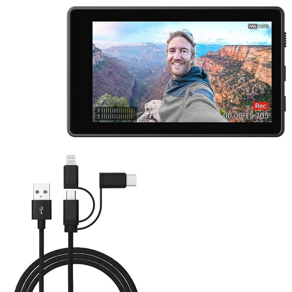 BoxWave Cable Compatible with Sony XQZIV01 Vlog Monitor (3.5 in)