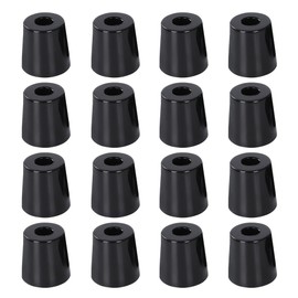 Leliafleury 16 Pcs Rubber Feet Pads Floor Protector Pads Black Tapered Bumper Pads Non Slip Furniture Pads for Cabinet Tables Chairs Couches Chopping Boards (21 x 15 x 12mm)