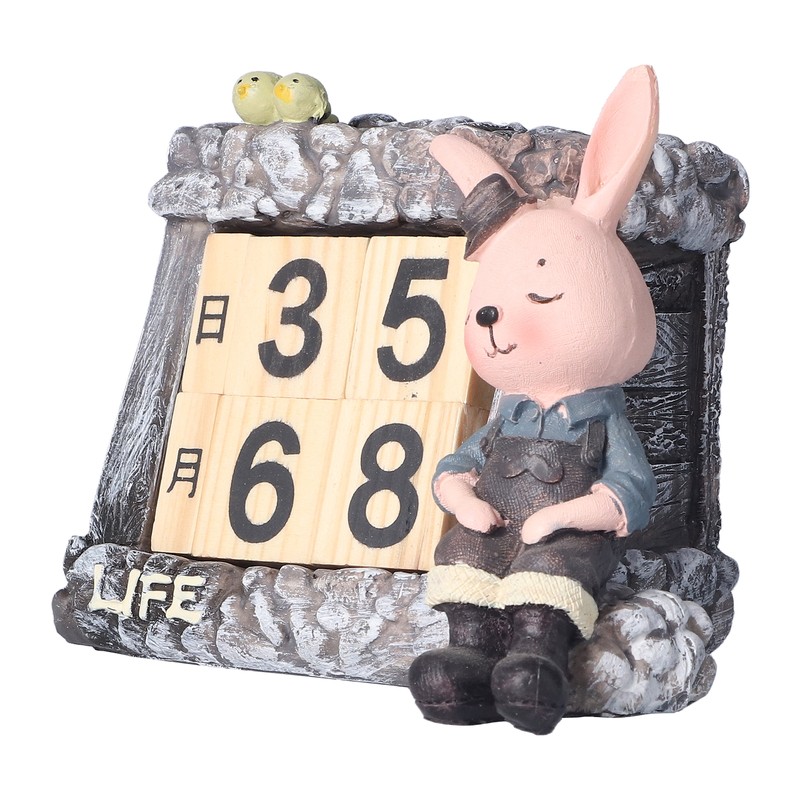 Innovative Rabbits Cabin Calendar Decorative TV Cabinet Decoration for Wedding
