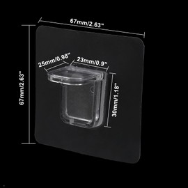 Kyuionty 12PCS No Drill Shelf Support Pegs, Adhesive Shelf Bracket Nail-Free Plastic Shelf Clips for Kitchen Cabinet Book Shelves Closet Clapboard Layer, 7cm x 7cm