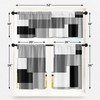 Tayney Black White Gray Kitchen Window Curtains Valance and Tier