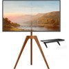 PUTORSEN Premium Wood Easel TV Stand, Adjustable TV Tripod Stand