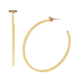 AllSaints Women's Pavé Bar Hoop Earrings