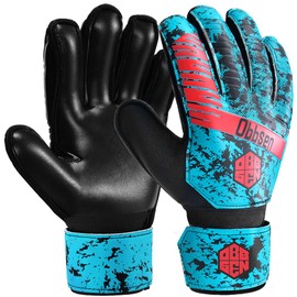 Obbsen Football Goalkeeper Gloves for Kids Youth and Adult | Goalie Gloves with Finger Protection and Super Grip | Boys Mens Goalkeeping Gloves Size 5/6/7/8/9/10