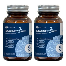 Glicinato Magnesio + Reishi Suplemento Natural Dormir 2 Pack