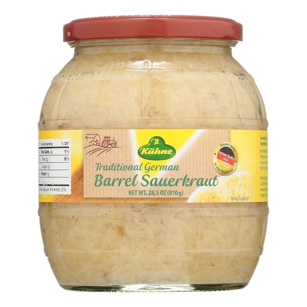 Kuhne Barrel Sauerkraut 28.5oz (Pack of 6)