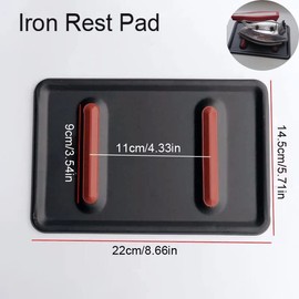 NentMent 2 Pack Ironing Board Iron Rest Replacement Hot Iron Rest Pad Metal Heat Resistant Steam Iron Rest Plate Mat Stand for Iron Steamer Classic Dry Iron Full Size Iron Board