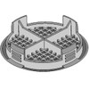 fiXte 70mm Lattice Design White Plastic Push in Circular Soffit
