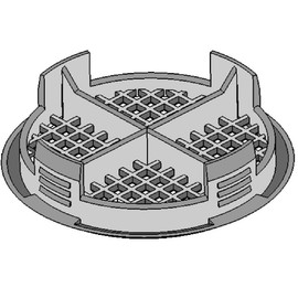 fiXte 70mm Lattice Design White Plastic Push in Circular Soffit Vents Roof Air Vents (8)