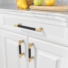 Amerdeco 10 Pack Matte Black and Gold Knurled Cabinet Pulls