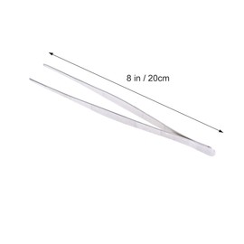 Stainless Steel Tweezer, 8"/20cm Extra Long Straight Pointed Tweezer for Aqua Scaping, Garden Work and Medical Dressings, 2 Pack