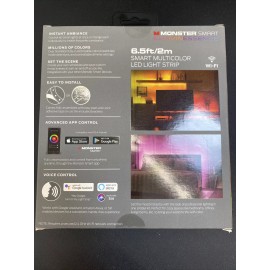 FT Set Of 2 Monster Smart Illuminessence 6.5 Ft Multicolor LED Light New