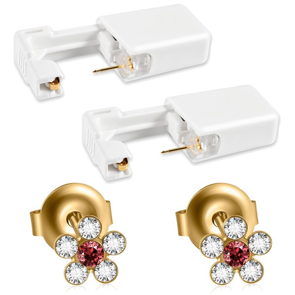 CHUANCI PAIR Disposable Sterile Ear Piercing Unit Flower/Butterfly Ear Tragus