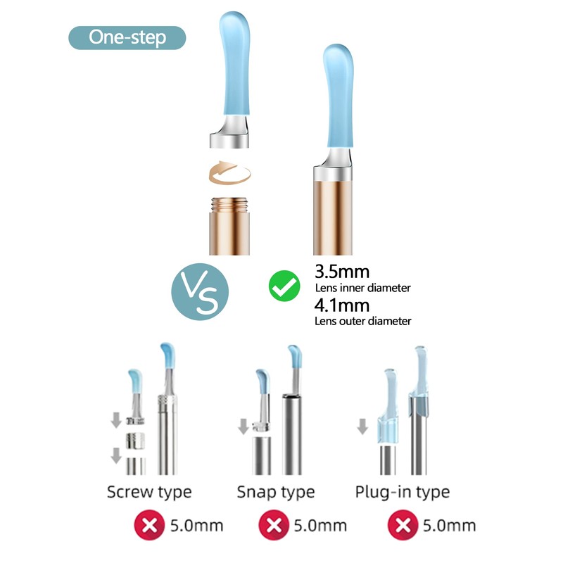 Bebird Replacement Tips Ear R1-8 PCS Waterproof Silicone Ear Spoon