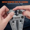 VEVOR Battery Cable Lug Crimping Tool, 10-1/0AWG with Cable Cutter